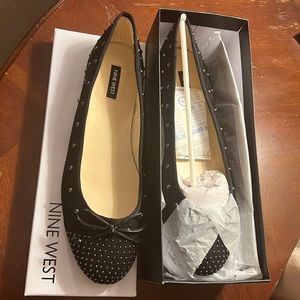 Nine West flats w/silver studs